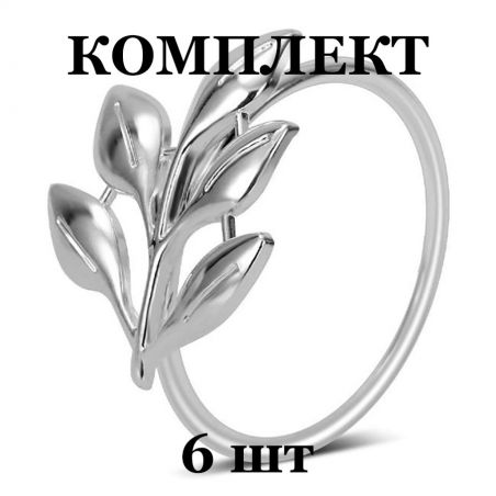 Кольцо для салфеток TASYAS Весенняя веточка silver 6 шт
